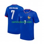 Camisolas de futebol França Antoine Griezmann 7 Equipamento Principal Euro 2024 Manga Curta